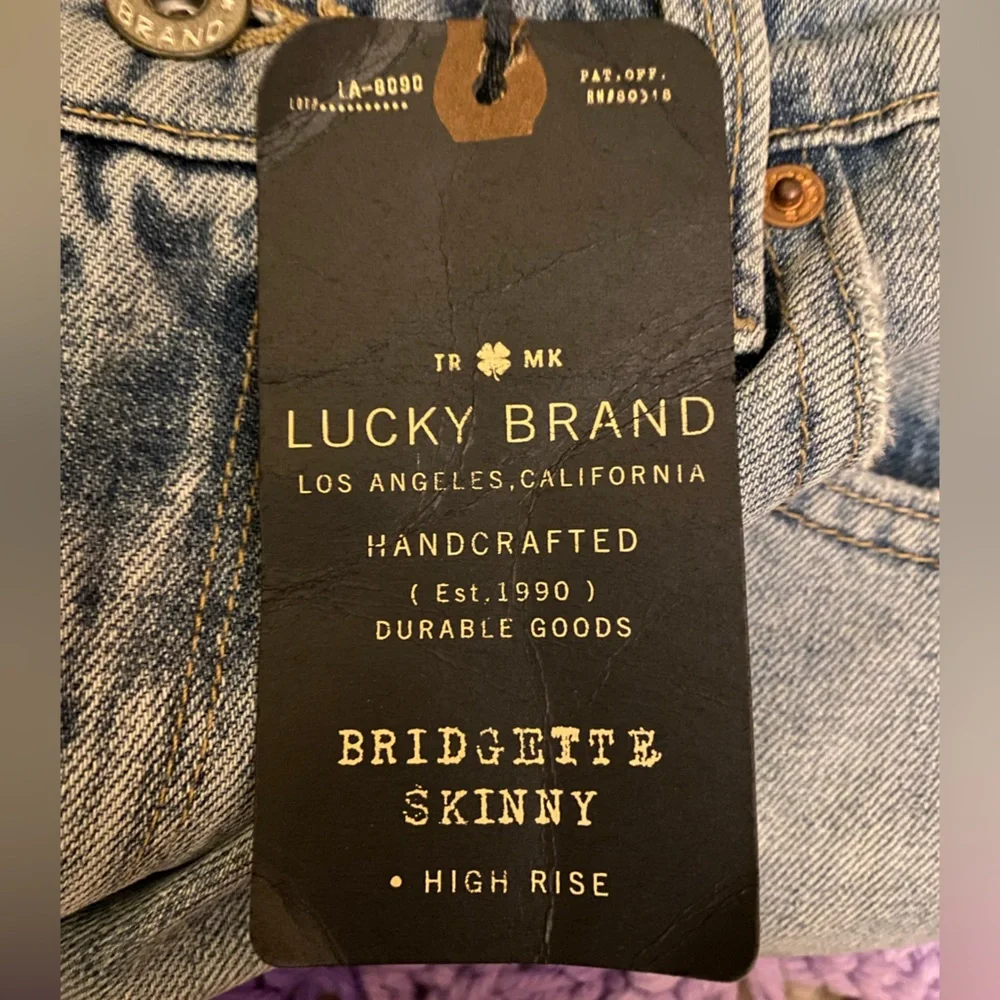 Lucky Heart floral embroidered jeans Bridgette skinny high rise cottage core 29 - Picture 6 of 8